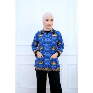 Seragam Korpri Wanita Baju Korpri Wanita Kemeja Dinas Wanita terbaru Atasan Batik Blouse