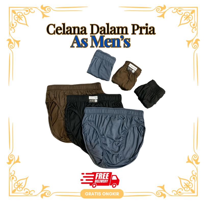 Product Introduction of 6 Pcs Celana Dalam Pria Dewasa AssMan's Warna Gelap Bahan Katun Cowok 1