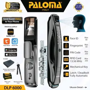 Handle Smart Lock Paloma Digital Lock Smart Home Handle Pintu Kunci Pintu DLP 6000 Door Handle Wifi