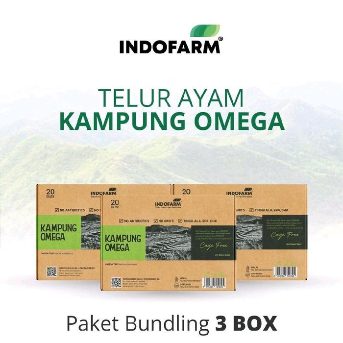 Gambar BUNDLE 3 KOTAK TELUR AYAM KAMPUNG OMEGA dari INDOFARM JAKARTA SELATAN Kota Administrasi Jakarta Selatan Tokopedia