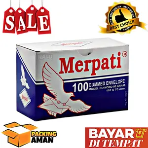 (BISA COD) PROMO 100 Pcs Amplop Putih Kecil Polos Merpati / White Gummed Envelope