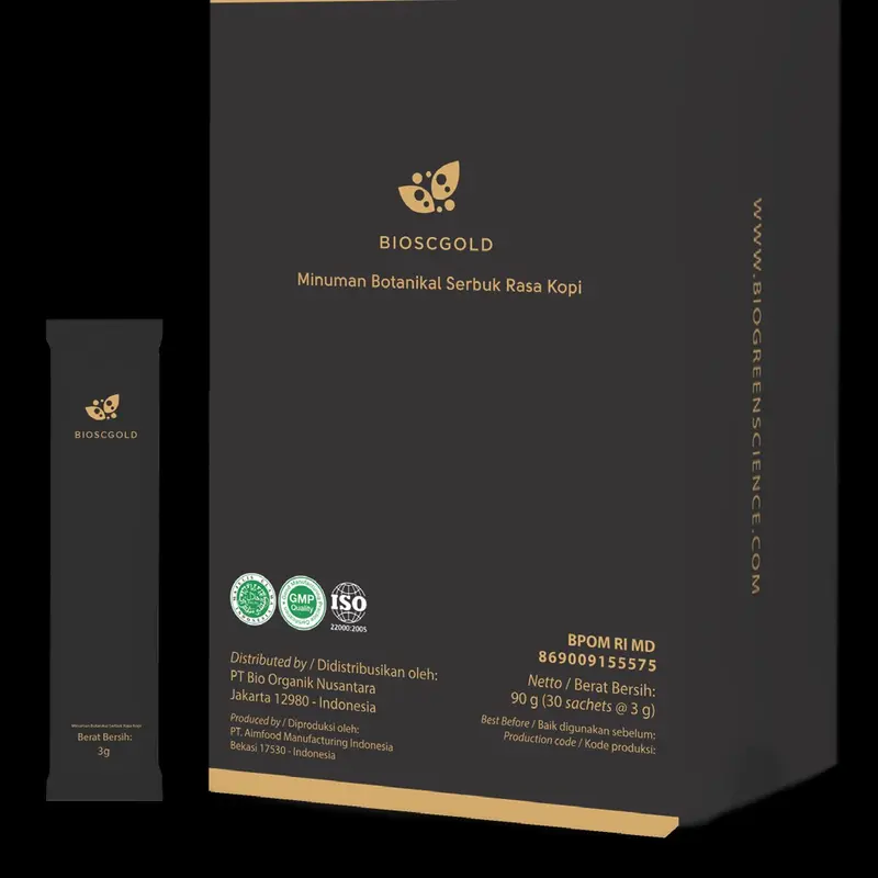 [Serbuk Ginseng Korea] Stemcell Herbal BioGold Biogreen Rasa Kopi 2