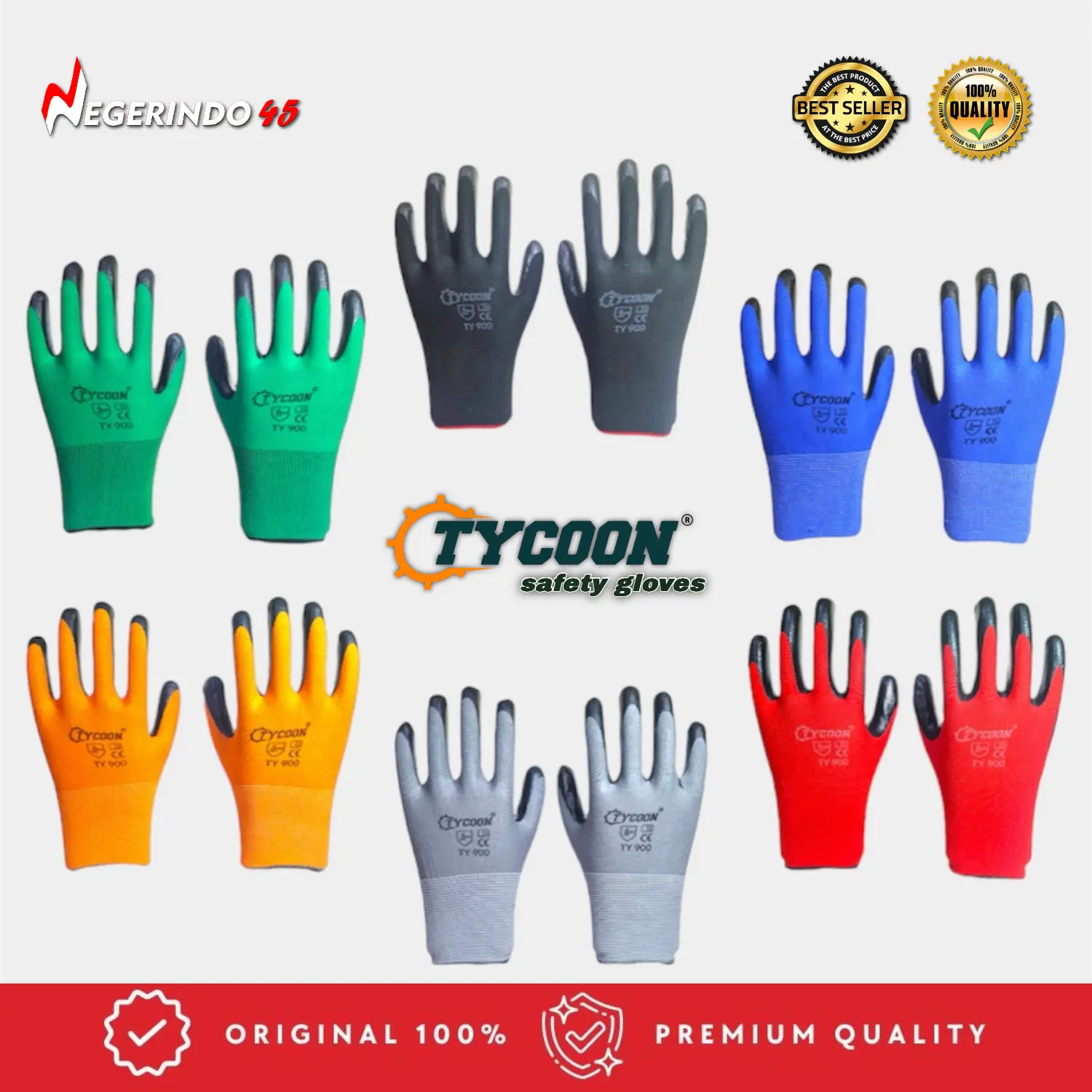 SARUNG TANGAN ANTI CUTTING TYCOON LUPO KACA ANTI SLIP PALM FIT