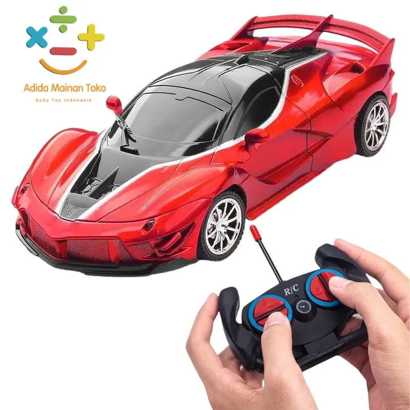 Mainan Anak Mobil Remote Control Sports Car 1:18 Scale High Speed Electric Toy Vehicle Dengan Lampu