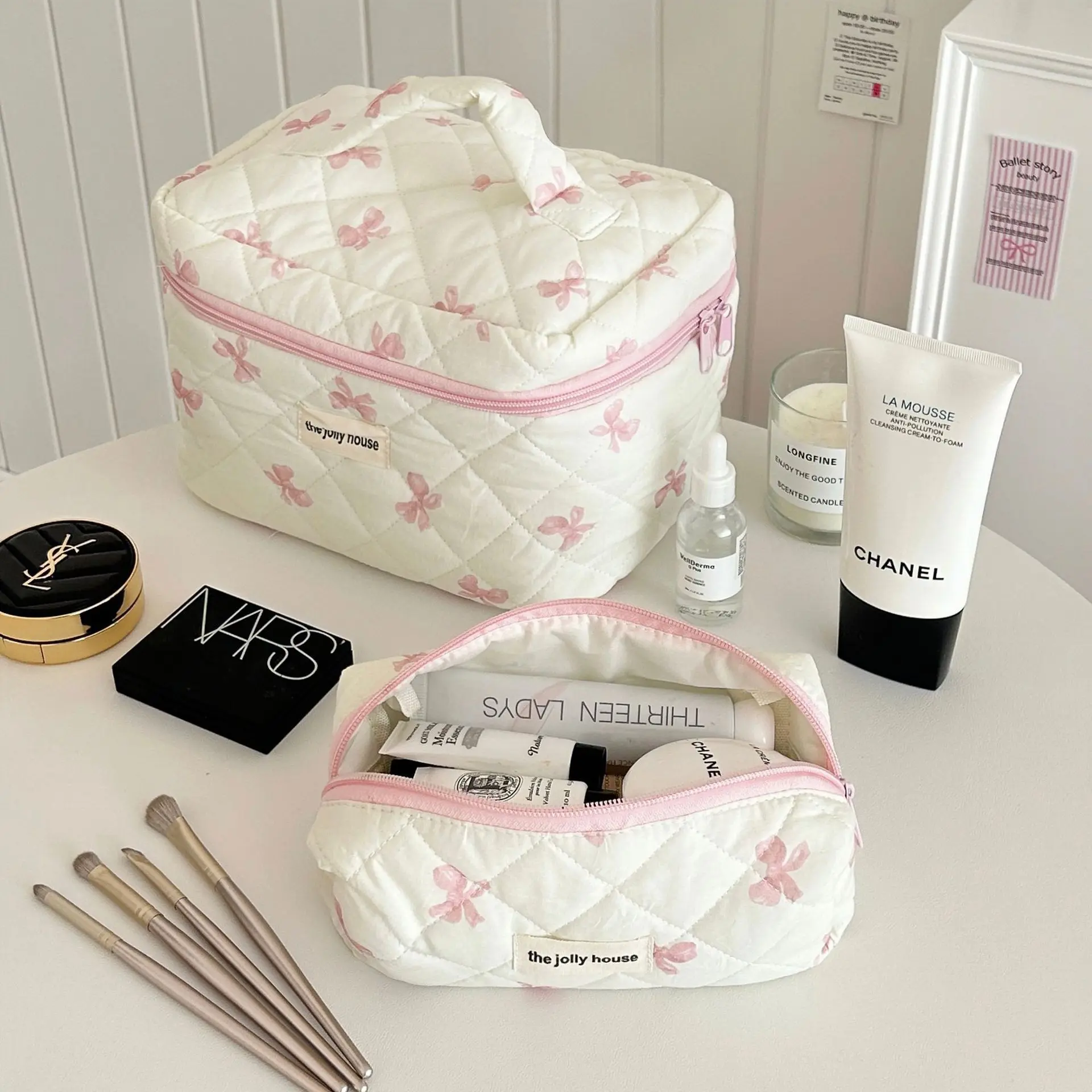Pouch Korea Import / Kosmetik Bag Organizer Tas Kosmetik Tas Wanita/ Pencil Case Korea Style / Kotak Pensil Anak Premium