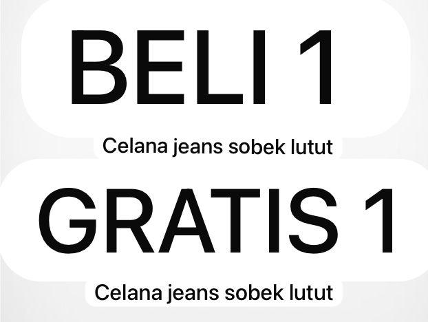 PROMO BELI 1 GRATIS 1 Celana jeans pria sobek lutut panjang skinny ripped softjeans 1