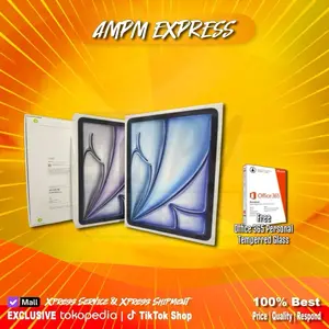 [K X AMPM Express] Apple iPad Air 7 M3 Chip 2025 11" Inch 1TB 512GB 256GB 128GB Blue Purple Starlight Space Grey