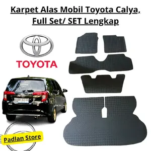 Toyota Karpet Alas Mobil Calya Full Set Lengkap Depan, Tengah, Belakang Dan Bagasi Padlan Store