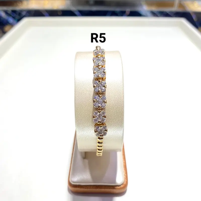 Gelang rantai xuping original model permata berkilau anti karat 5