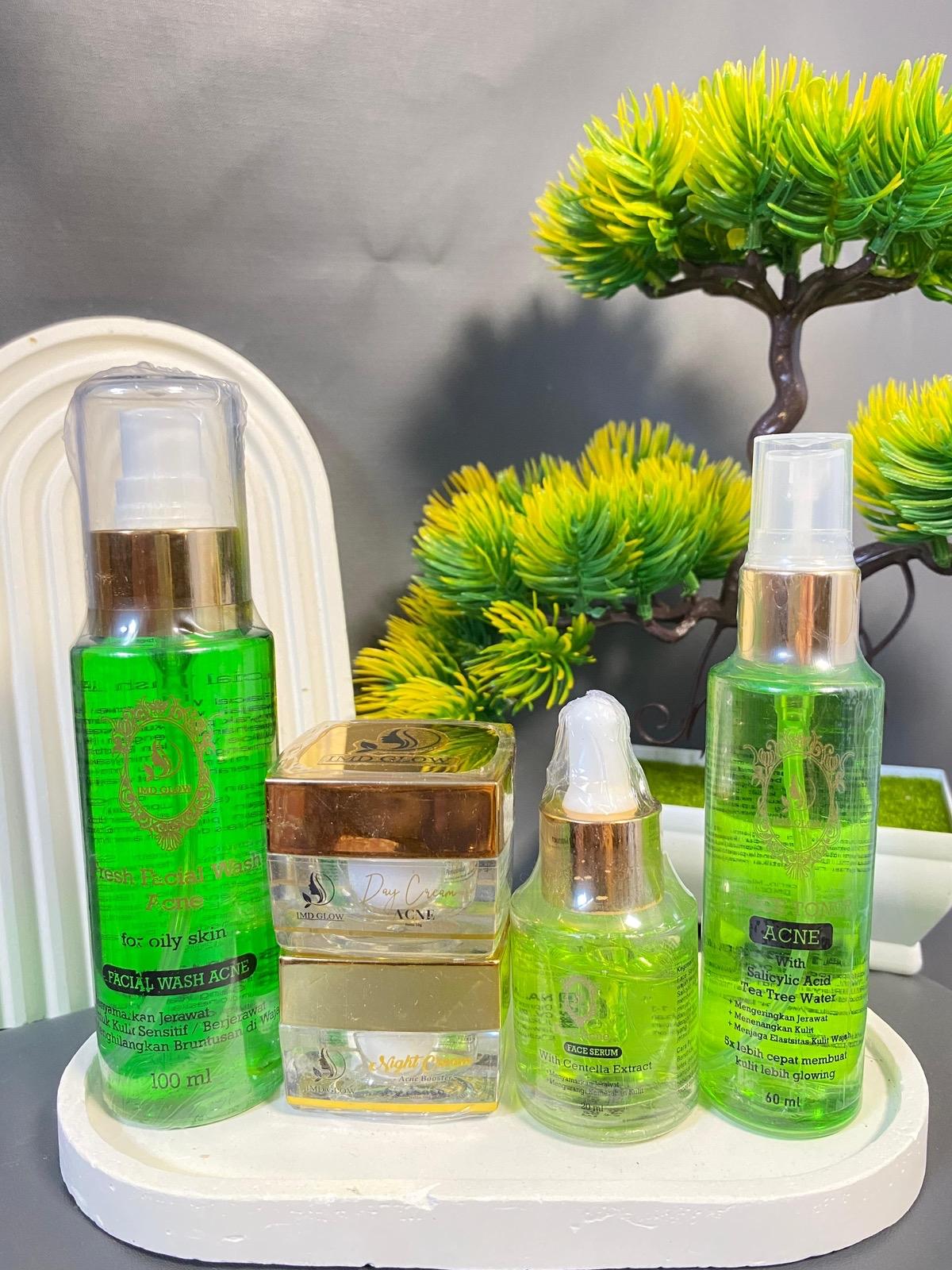 Skincare paket lengkap serum (5 item) imd glow Perawatan Wajah Hitam Kulit Kering Kulit sensitif Semua Jenis Kulit ori 1000%