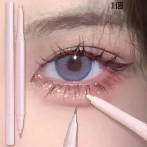 デュアルヘッドアイライナー＆ハイライターペンシルセット、長時間キープ、ラメツヤ仕上げ、ナチュラル～華やかメイク対応、初心者向けメイク必須アイテム
