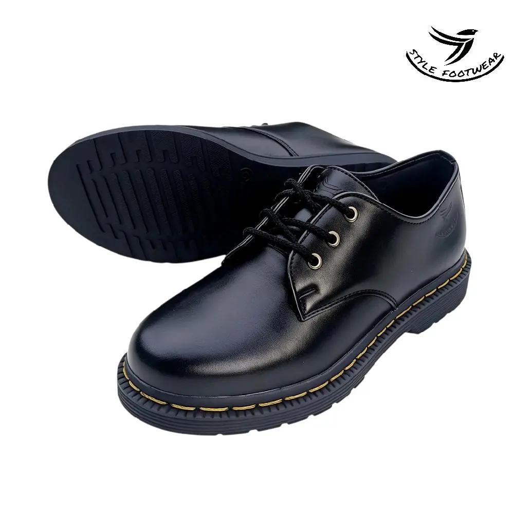 sepatu pria terbaru Sepatu low CLASSIC original STYLEFOOTWEAR shoes 3 hole Kulit Formal Hitam black Round Toe square toe boots shoes kerja kasual pentopel Pergelangan kaki Pantofel Fantofel