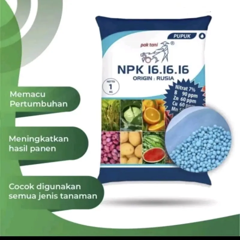 Pupuk NPK 16 16 16 Pak Tani Repack 100gr Biru Tanaman 3