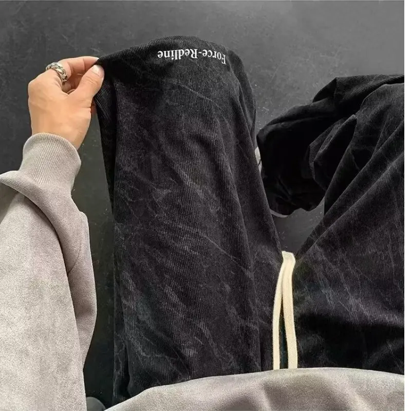 Quần Nam, Thiết Kế Graffiti Mùa Hè, Thời Trang, Cá Tính, Quần Thường Ngày Màu Trơn Quần Ống Rộng Menswear Pants 3