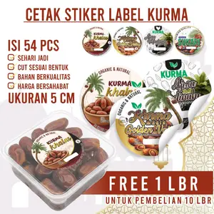 Stiker Label Kurma Isi 54 Pcs Sticker Kurma
