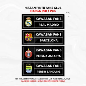 Hiasan Dinding Pintu Kamar Kawasan Fans Bola Ukuran 10x30cm Free Double Tape [HW] - Decorin