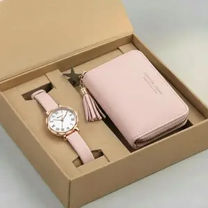 Set Jam Tangan Wanita Elegan Dan Dompet Fashion Elegan