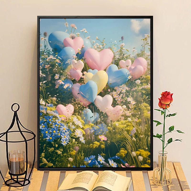  Bộ sơn theo số ACANDYL Hoa rực rỡ 20x30cm với khung Tranh kỹ thuật số tự làm Nghệ thuật hoa theo số màu Hoa vẽ tay Trang trí nội thất Món quà độc đáo 