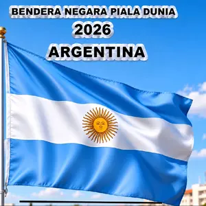 BENDERA PIALA DUNIA ARGENTINA FULL PRINTING ALL UKURAN BAHAN PREMIUM