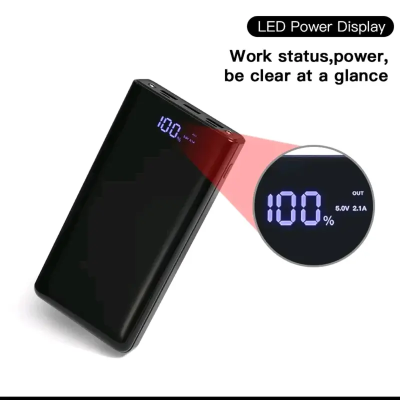 power Bank 24000 mAh.6 output 3 input with LED. Baterai 3
