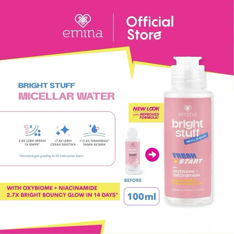 Emina Bright Stuff Micellar Water 50 ml & 100 ml