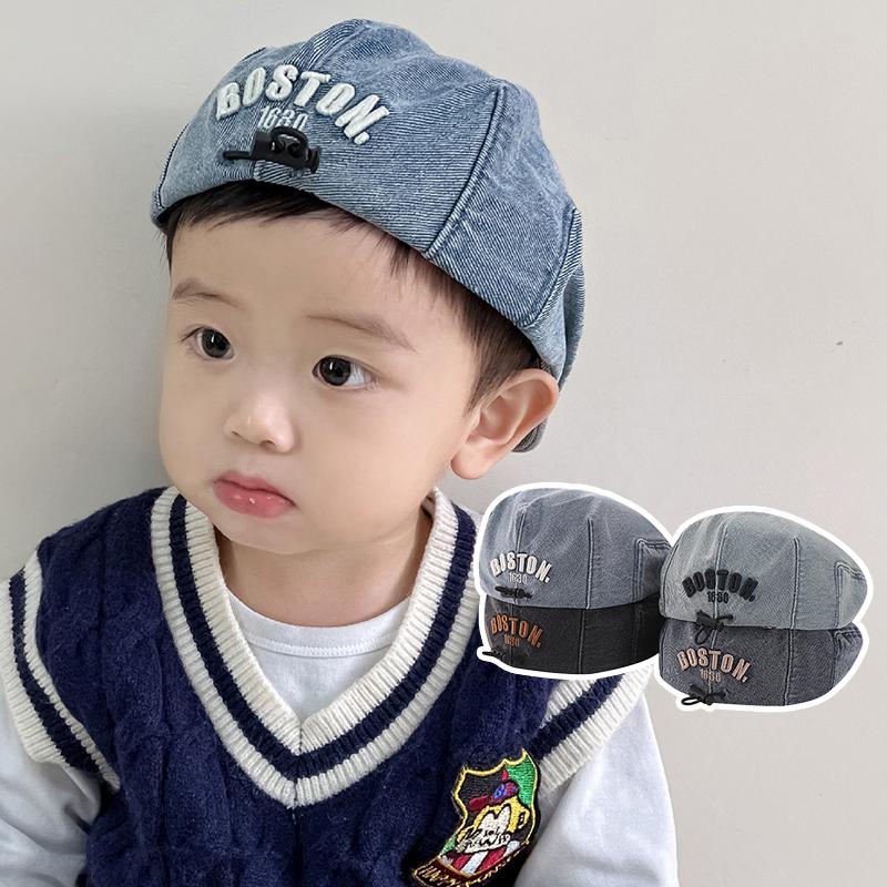  Mũ Nồi Denim Phong Cách Hàn Quốc Thêu Chữ Thời Trang Dây Rút Phía Trước Thích Hợp Cho Trẻ Em Cho Bé Trai Và Bé Gái Từ 2-8 Tuổi Mũ Mỏ Vịt Tấm Che Nắng Cho Bé Mũ Trẻ Em 