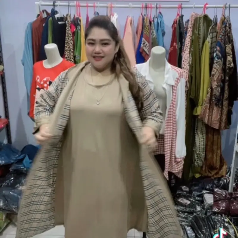 Dres blezer kotak super jumbo 2