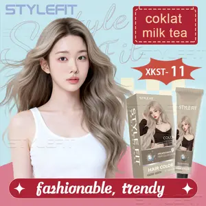 STYLEFIT Cat Rambut Coklat Milk Tea Viral 200ml Bahan Alami Warna Natural Mudah Dipakai di Rumah Banyak Pilihan Warna Lainnya XKST-11