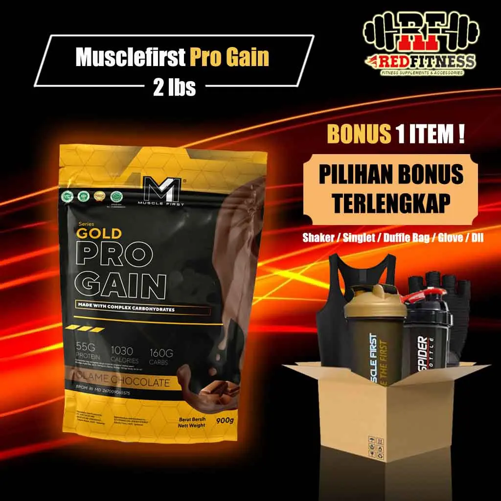 M1 Muscle First Gold Pro Gain 2 lbs (900gr) / Musclefirst 2lbs 2 lb 2lb BPOM Halal