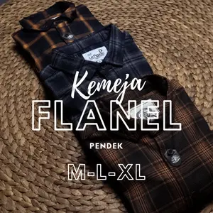 KEMEJA FLANEL LENGAN PENDEK Pria Wanita Casual Panjang Motif Kotak Nyaman Distro Unisex