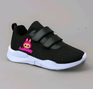 Sepatu Sneaker Anak Lucu Sneaker Sekolah SPP02 Motif Labubu Hitam Murah Trendi Berkualitas