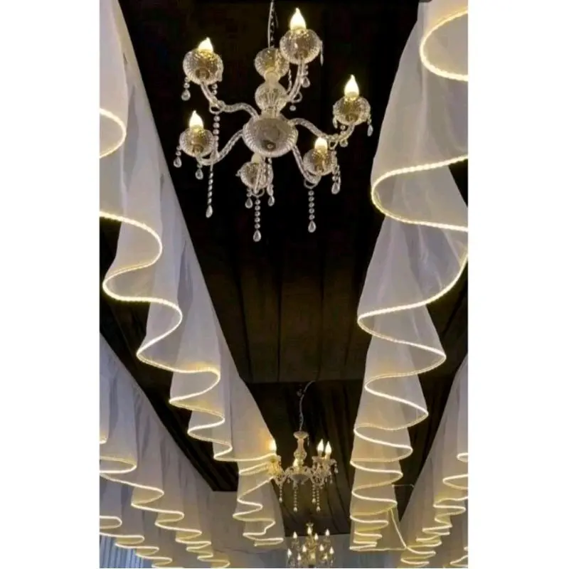 Skriting lampu organza// plafon tenda // skriting lampu led
