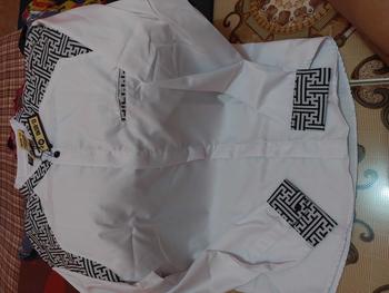 Product Review of Baju Koko El Rumi Araseo Lengan Panjang Kombinasi Batik Putih Kain Katun - Pria, Muslim from R**a 1