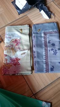 Product Review of (POUCH) PROMO ISI 2 HIJAB SEGIEMPAT MOTIF AZARA VOAL PREMIUM STANDAR PREMIUM LASERCUT LOGO PRINT/ LOGO METAL from A**🍓 2