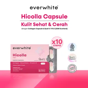 Everwhite Hicolla Capsule (1 Box isi 10 Strips) Minuman Kolagen Pencerah Kulit - Collagen Drink