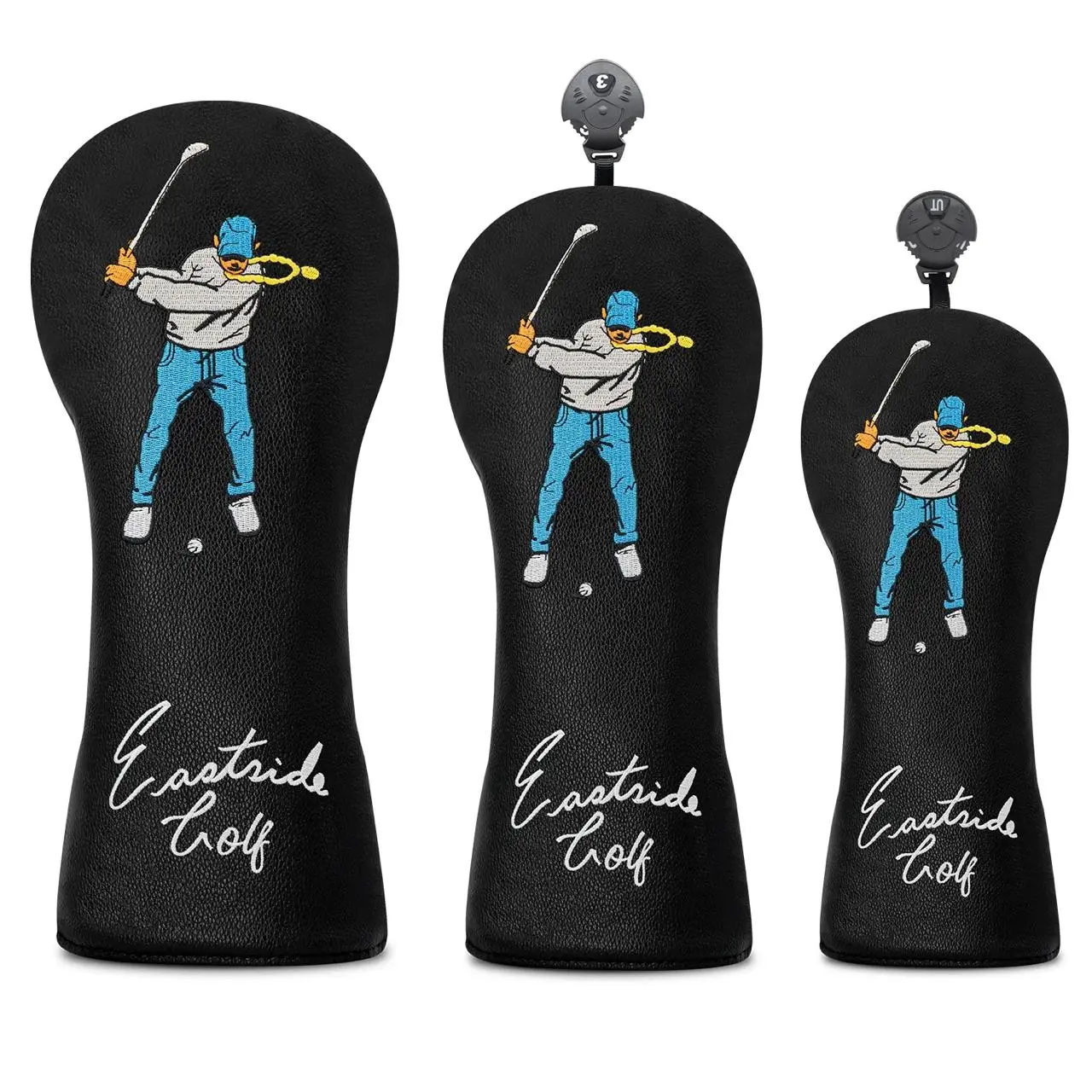 Golf Cover Eastside Driver Fairway Wood Hybrid Golf Head Cover Sarung Penutup Stick Golf