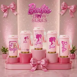 Barbie Pink Bow Series Tumbler COD MSVLL(500ml) Ready Stock, Versi upgrade 316 + Lapisan Keramik, cocok untuk pria/wanita/anak/pelajar DM153 DM150 B361 B362 B366