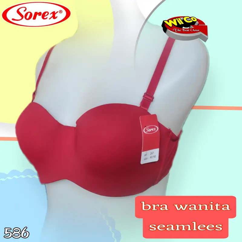 K586 Sorex Bra Wanita Seamless Ada Kawat Cup A Size  34 - 40 Dua Pengait Busa Tipis Bh Dewasa 7