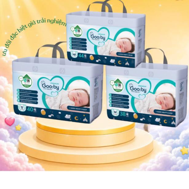 (ưu đãi đặc biệt) Tã bỉm dán đêm gooby size nb44/s40.m38 - Tổng kho bỉm linh đàm