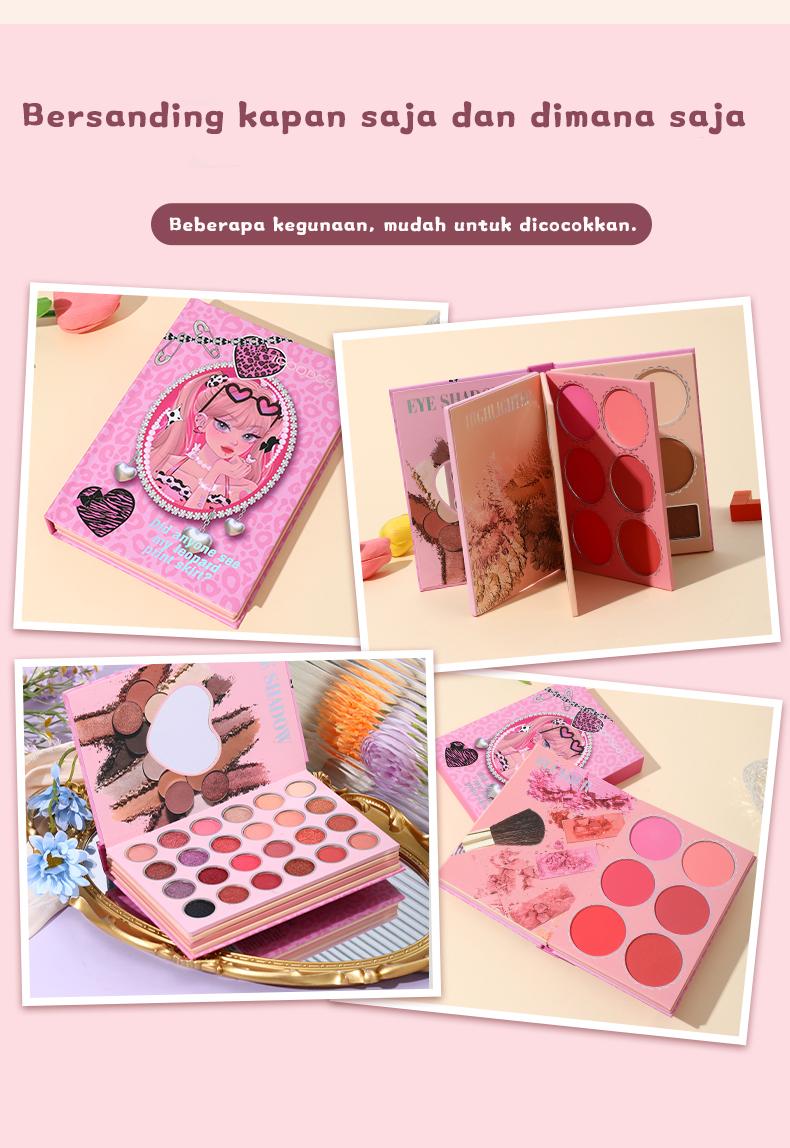 Product Introduction of IGOODCO 43 Warna bayangan mata Plat Glitter Powder Cosmetics Women Funny Cover Book Frosted Glitter Powder Sequins Eye Makeup Palette eye shadow 13