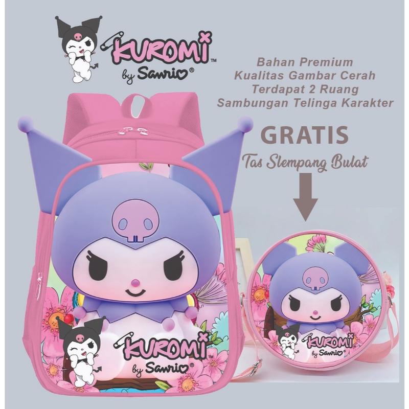 TAS KUROMI MY MELODI RANSEL ANAK SEKOLAH TK/PAUD/SD TERBARU BISA BAYAR DI TEMPAT COD 0
