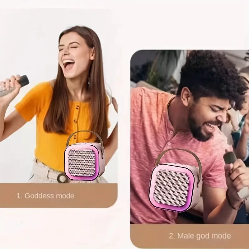 【Local Delivery&COD】 Original mini Karaoke speakerbluetooth Bass K12 Microphone Premium setlengkap bluetooth mic wirelessMikrofon suitable for semua Ponsel mini speaker wireless karaoke toya speaker 5
