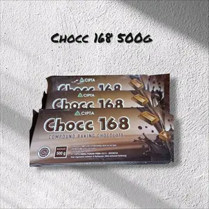 Chocc 168 Dark Cooking Chocolate 500gr – Cokelat Batang Dark Premium untuk Baking, Brownies, Cookies & Dessert