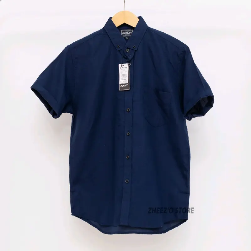Kemeja Polos Slimfit Pria Dewasa Lengan Pendek Size M Sampai XXXL Baju Casual Formal Katun 6
