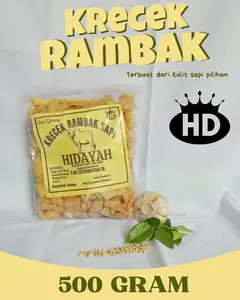 Krecek Rambak Kulit Sapi Kotak Dadu 500 Gram Asli dan Berkualitas - Kerupuk