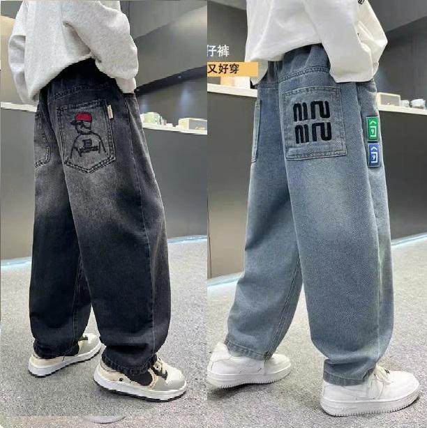  Quần Jeans Baggy Boy Năng Động Cá Tính Cho Bé Trai Chất Jean mềm mát-Mẫu Mới 2026 