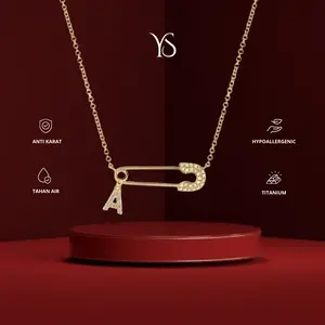 YS - Safety Pin Necklace KALUNG Peniti Titanium Anti Karat |