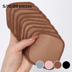 Esponja desmaquillante reutilizable, 1 set de almohadilla desmaquillante suave, esponja limpiadora facial, herramienta de cuidado de la piel facial para todo tipo de piel, cosmético