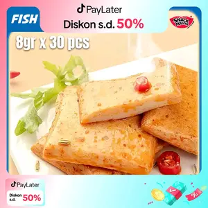 FISH TOFU Odeng 8 Gram Isi 10 Pcs, 30 Pcs - Makanan Ringan Snack Murah - Food Camilan Isi Cemilan Pedas Spicy
