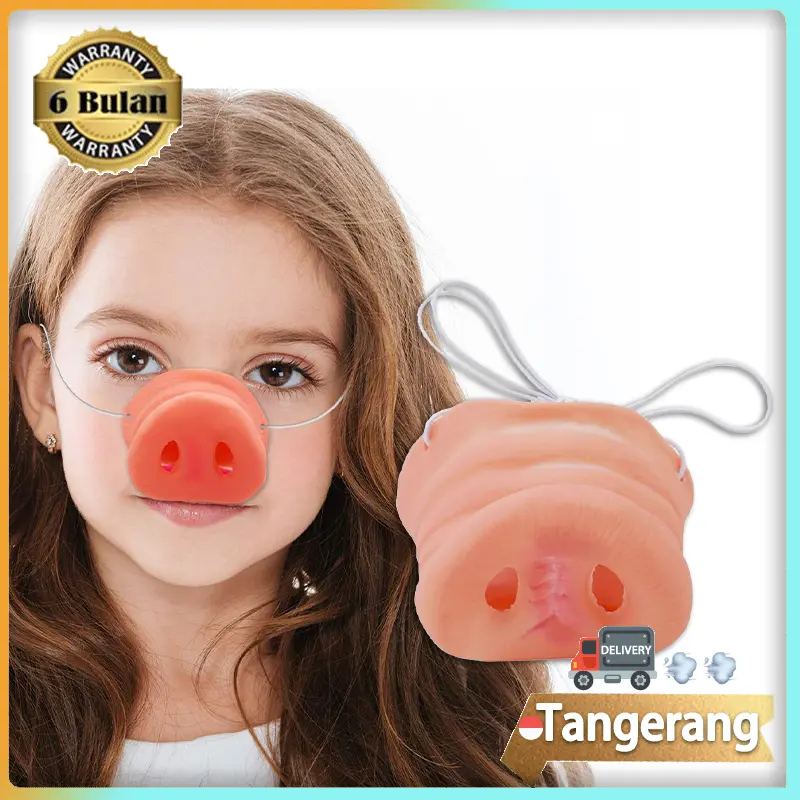 Pig Nose Latex Costume Snout Adult Child Kid Halloween Cosplay Party Mask